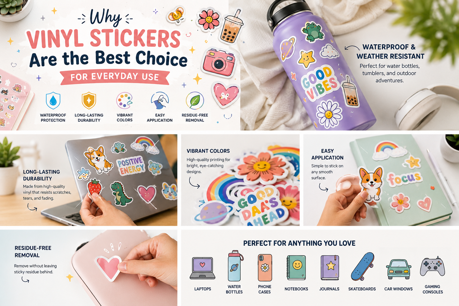 Why Vinyl Stickers Are the Best Choice for Everyday Use?
