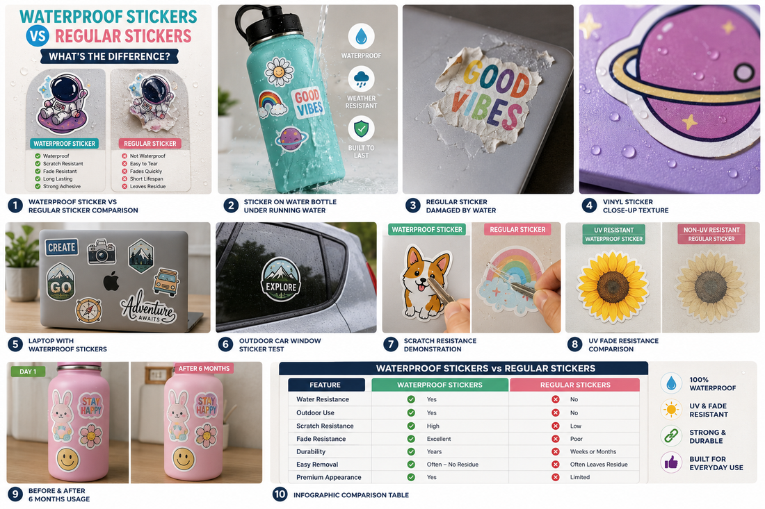 Waterproof Stickers vs Regular Stickers: What's the Difference?