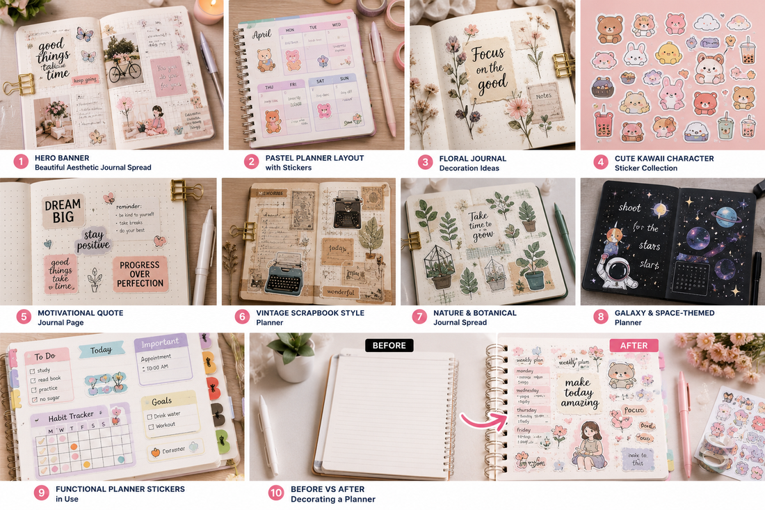 Best Aesthetic Sticker Ideas for Journals and Planners
